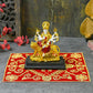 Golden Embroidery Chowki Cover