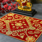 Golden Embroidery Chowki Cover