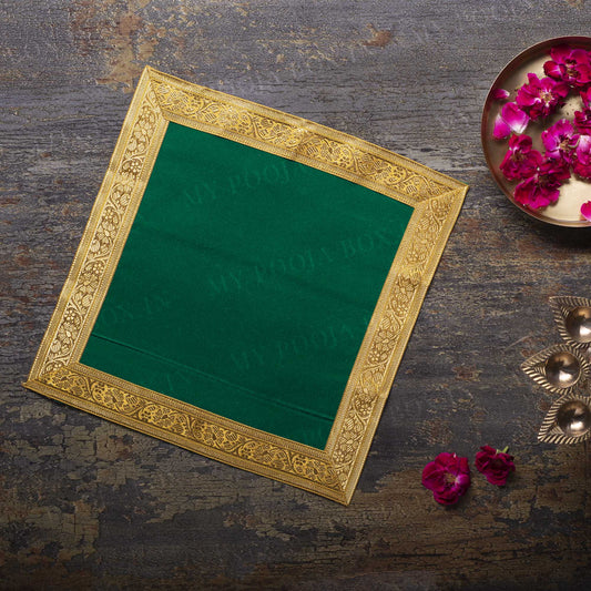 12x12 INCH PUJA AASAN (GREEN)