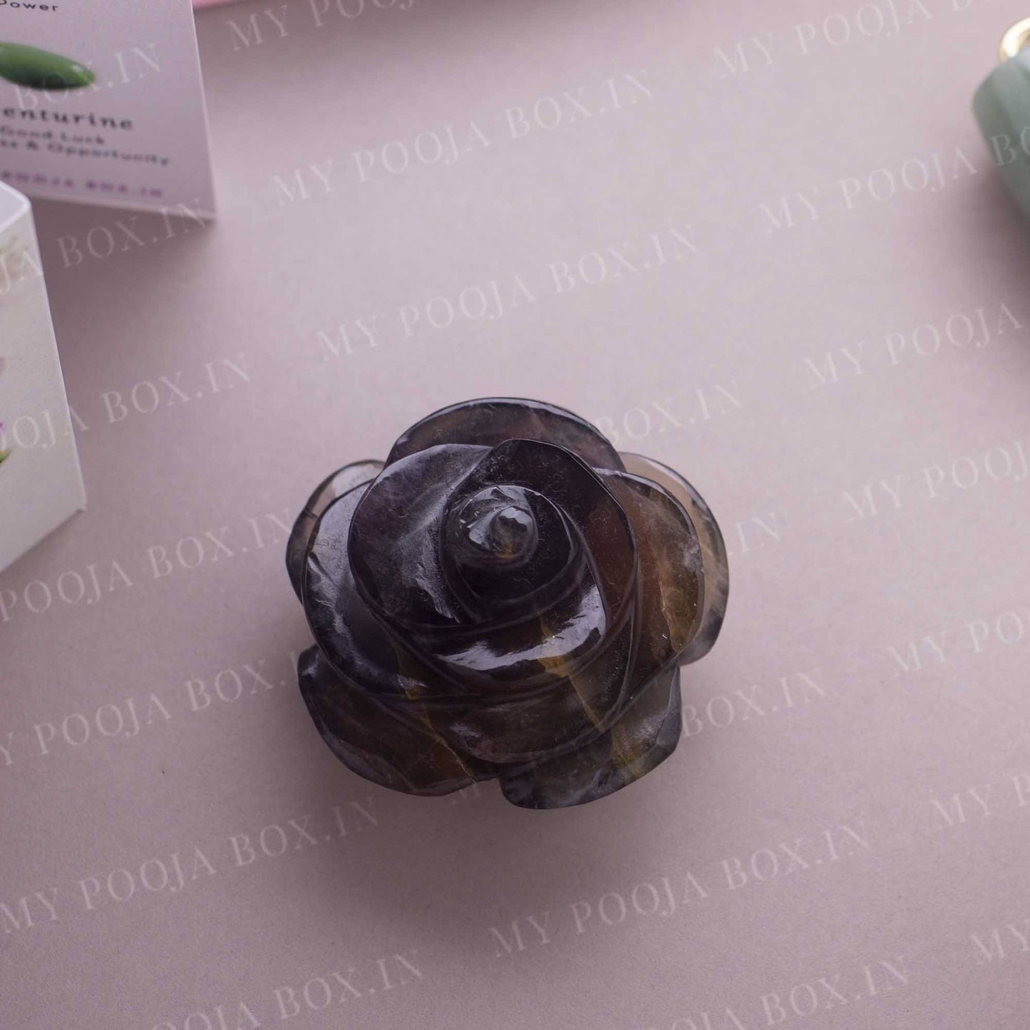Fluorite Crystal Rose Showpiece