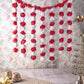 Incredible Floral Red White Backdrop Decoration