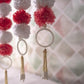 Incredible Floral Red White Backdrop Decoration