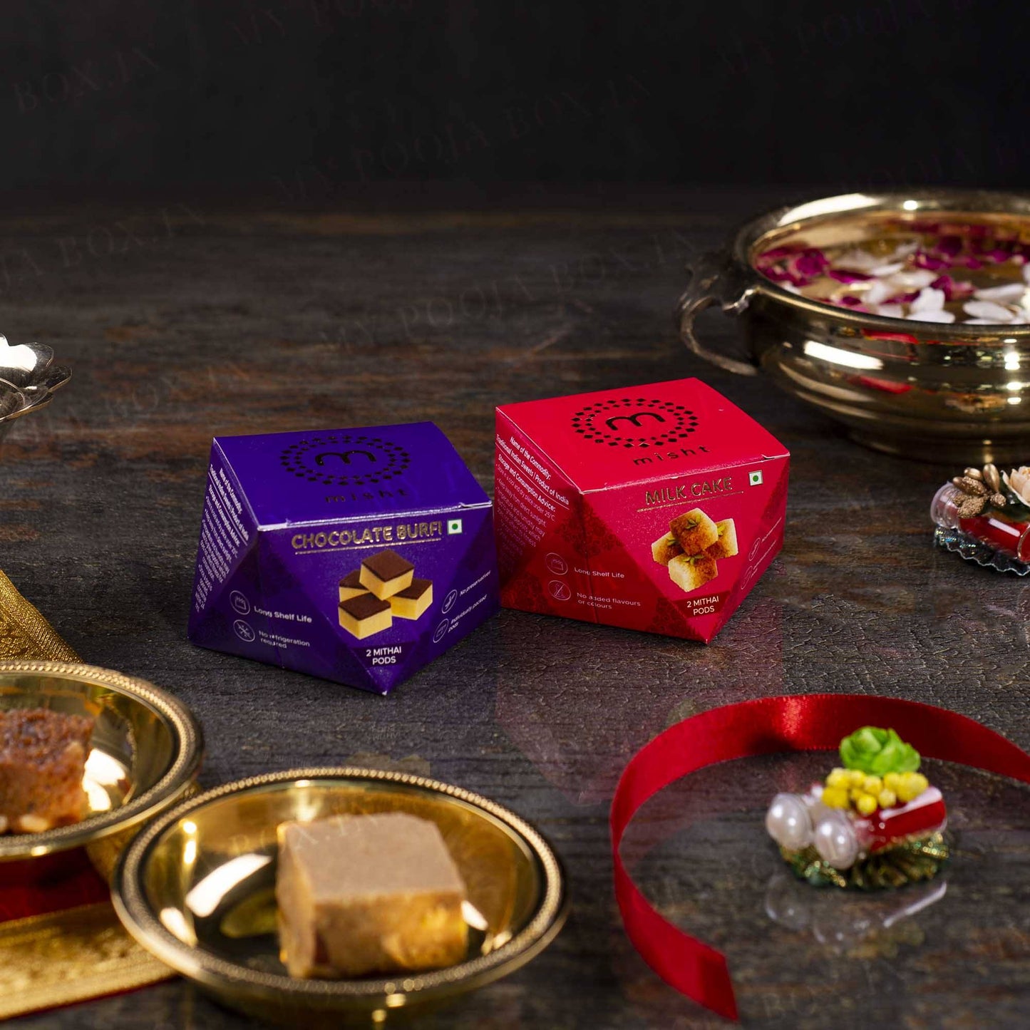 Chocolate Burfi & Milk Cake Mithai Set (Small)