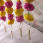Incredible Floral Dark Pink Yellow Backdrop Decoration