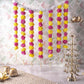 Incredible Floral Dark Pink Yellow Backdrop Decoration