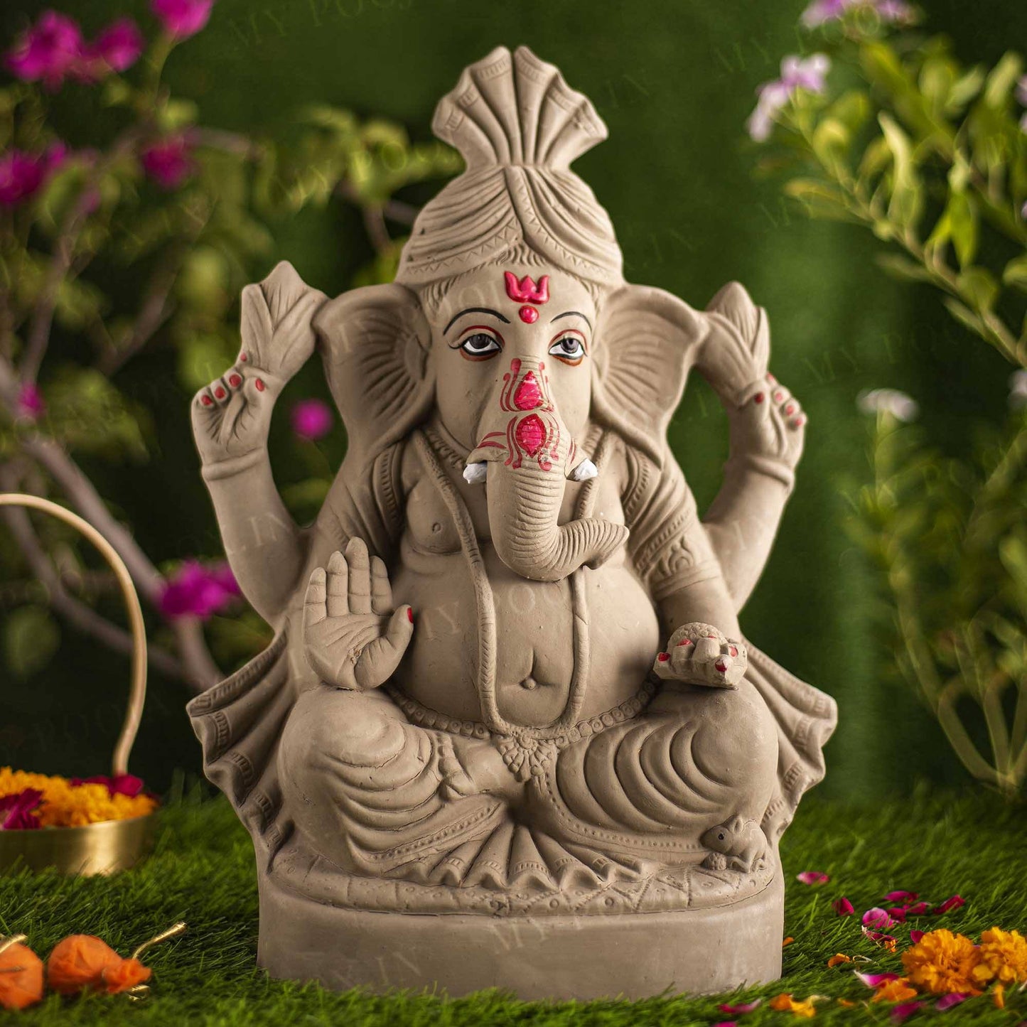 1.5FEET Pagdi Ganraj Eco-Friendly Ganpati | Plant-A-Ganesha