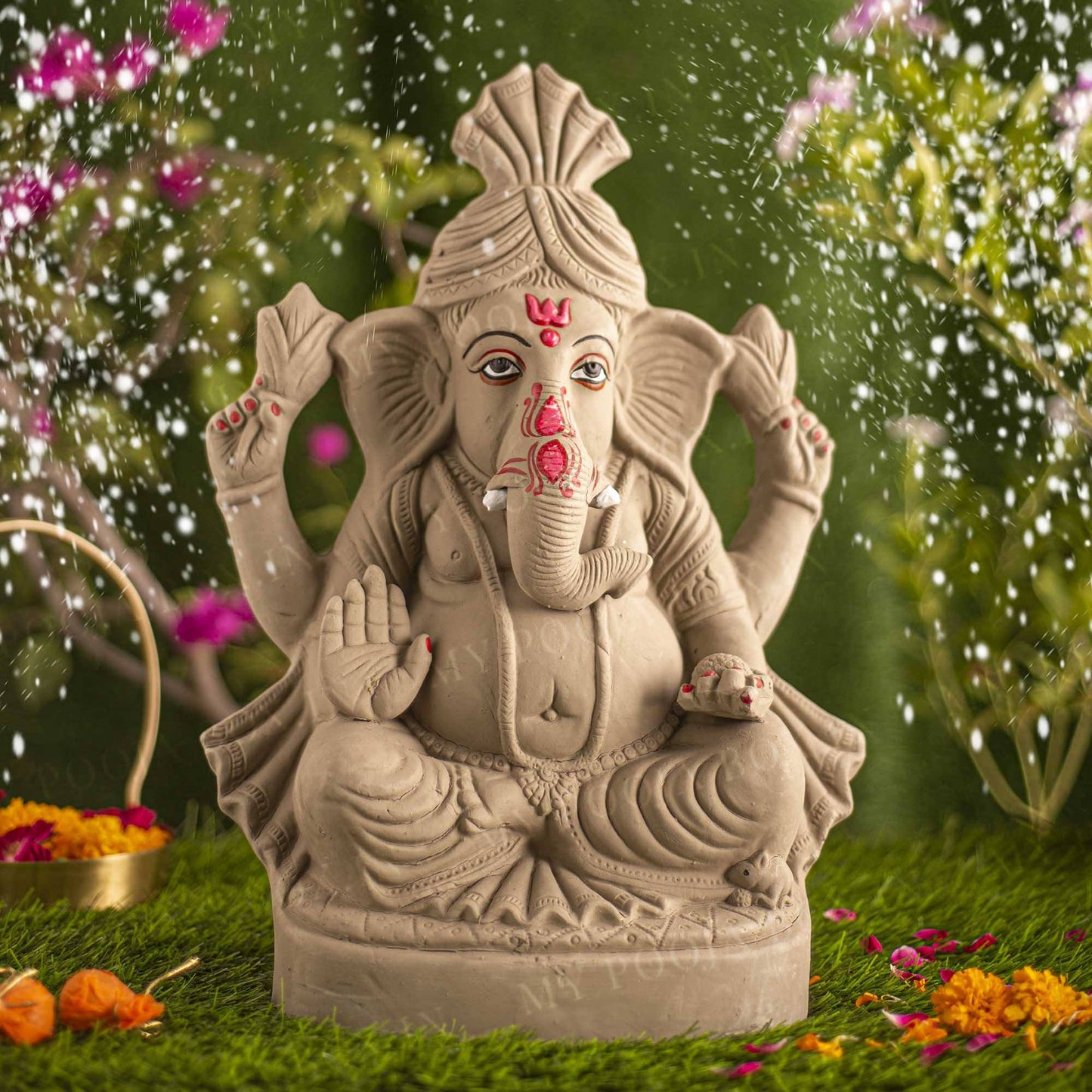 1.5FEET Pagdi Ganraj Eco-Friendly Ganpati | Plant-A-Ganesha