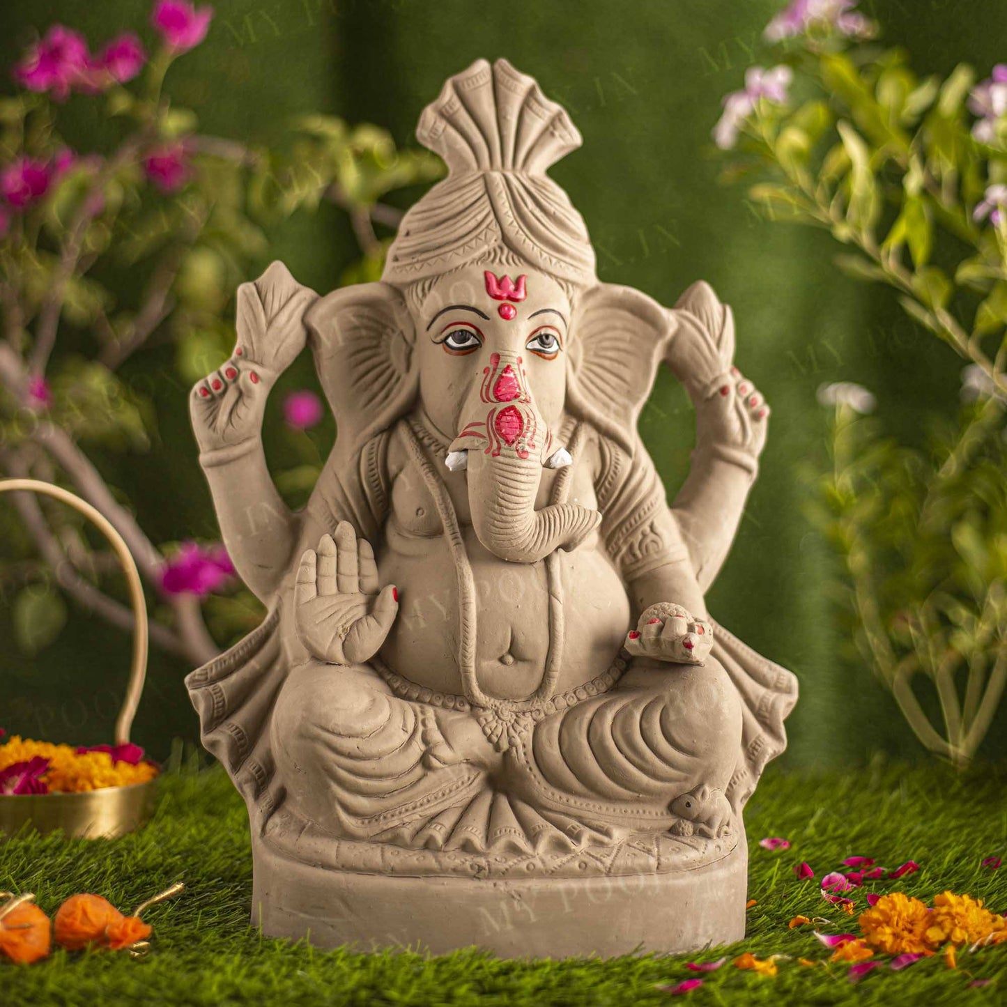 1.5FEET Pagdi Ganraj Eco-Friendly Ganpati | Plant-A-Ganesha