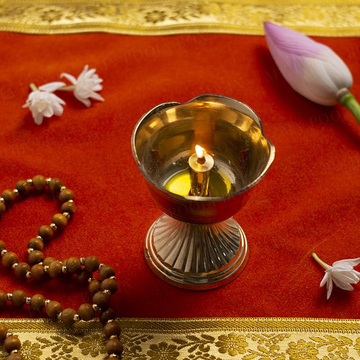 Engraved Antique Brass Diya