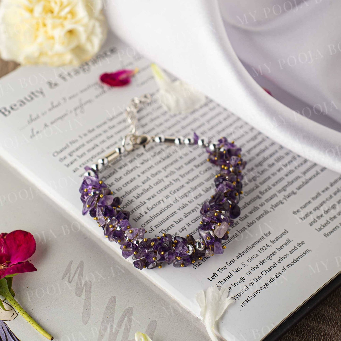 Amethyst Gemstone Elasticated Chip Bracelet protective stone Chakra Healing  Bracelet  BrahmatellsStore