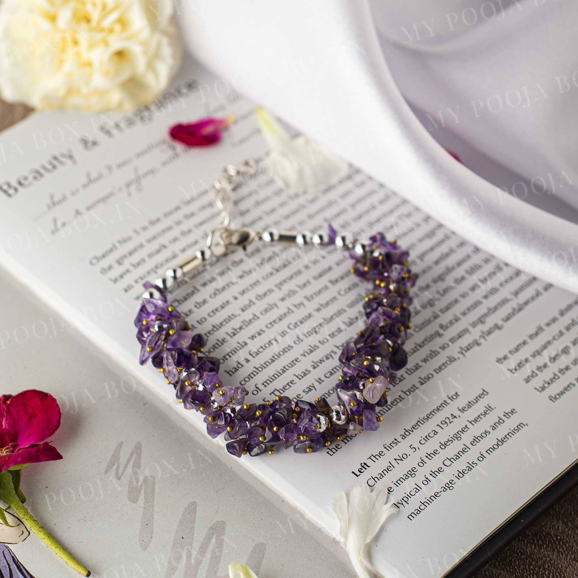 Buy Plus Value Purple Amethyst Crystal Bracelet Students Education Memory  Concentration Men Women Boys Girls (Beads Size: 8mm, Jute Bag) Online at  Low Prices in India - Amazon.in