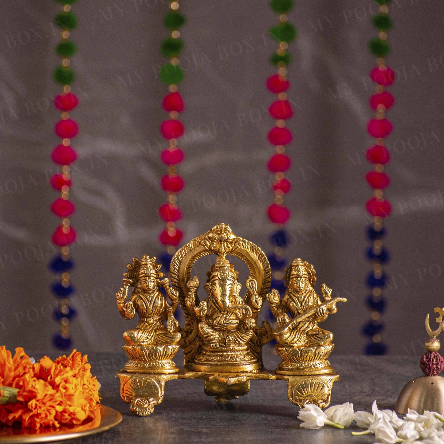 Traditional Brass Laxmi Ganesh Saraswati