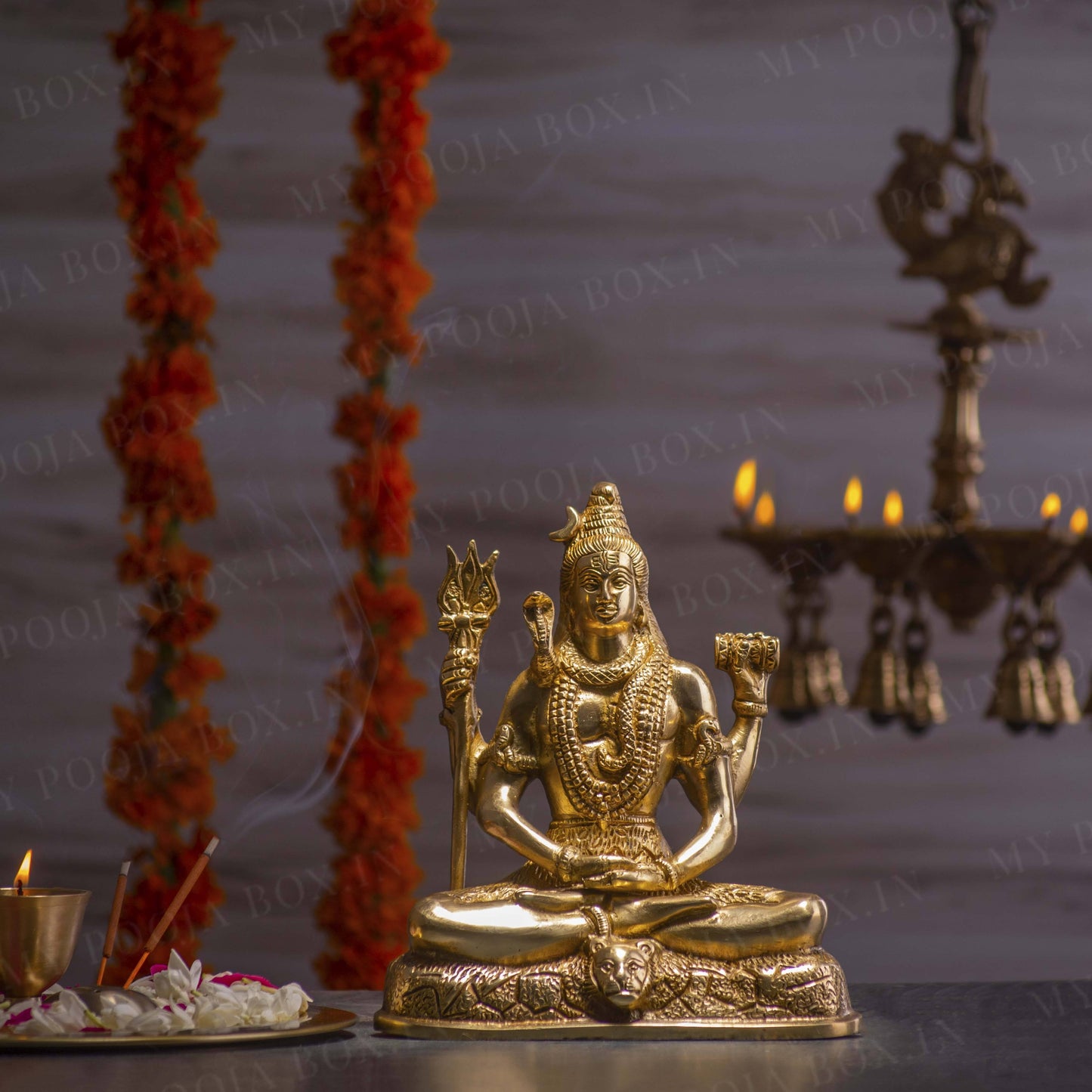 Antique Brass Mahadev Statue