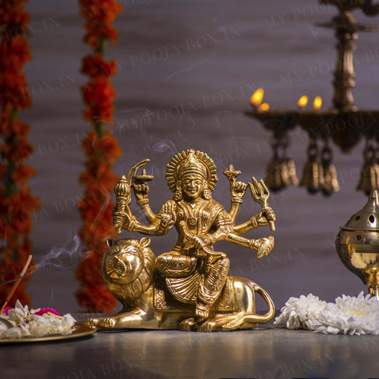 Divine Brass Durga Maa Staute