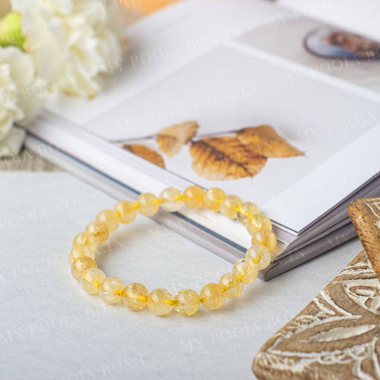 Citrine + Clear Quartz 8mm Buddha Bracelet – Crystal Love Collective