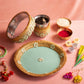 Green Orchid Karwa Chauth Thali Set