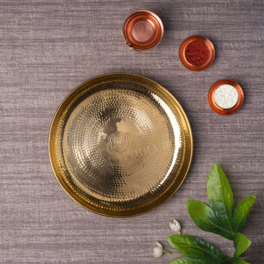 Divinity Pooja Platter Brass