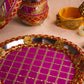 Jaipuri Pink Karwa Chauth Thali Set