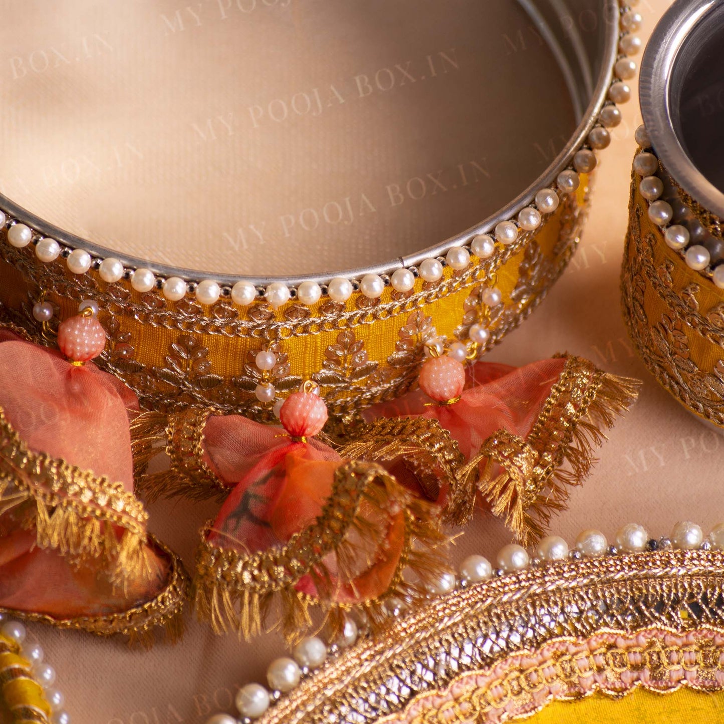 Yellow Daisies Karwa Chauth Thali Set