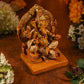 Antique Brown Ganesha On Singhasan