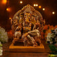 Antique Brown Ganesha On Singhasan