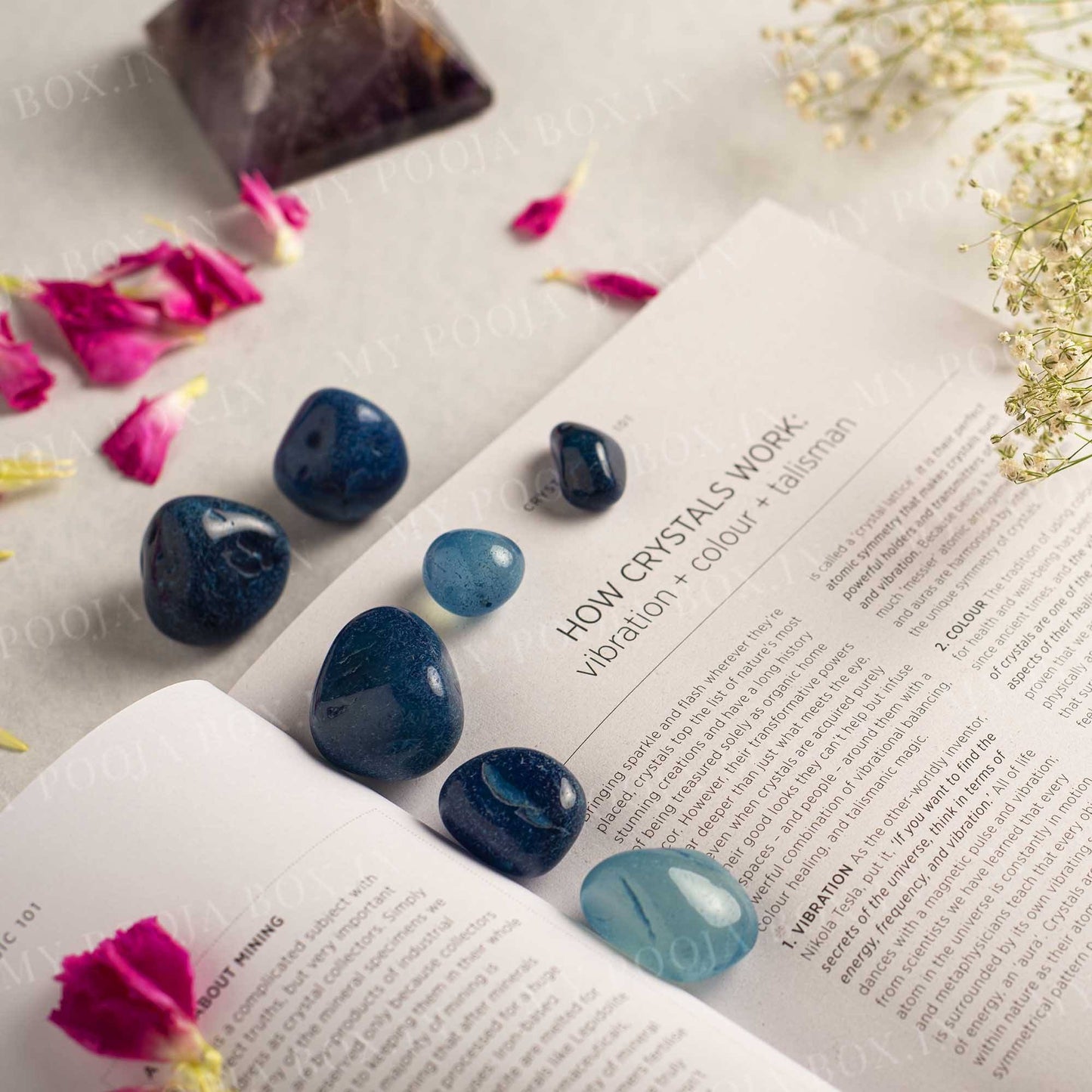 Blue Onyx Crystal Healing Tumble Stone Set