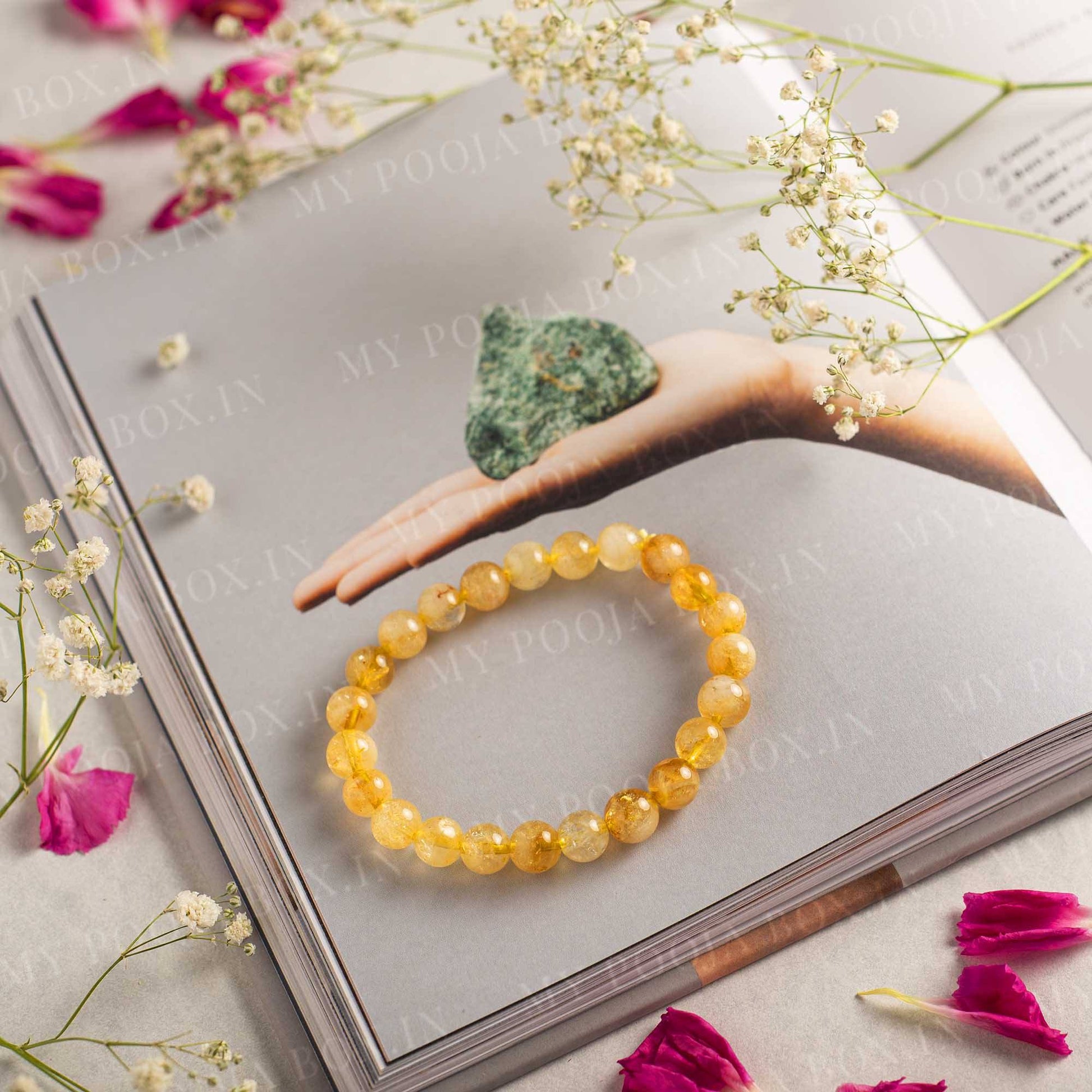 Buy REMEDYWALA Charged Citrine Tumbled Stone Bracelet at Amazon.in