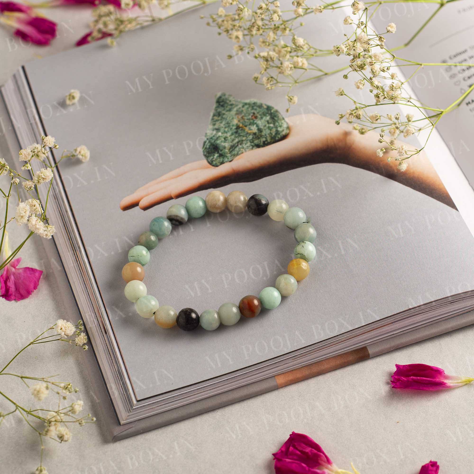 Amazonite Crystal Healing Bracelet | Stone of Courage & Truth