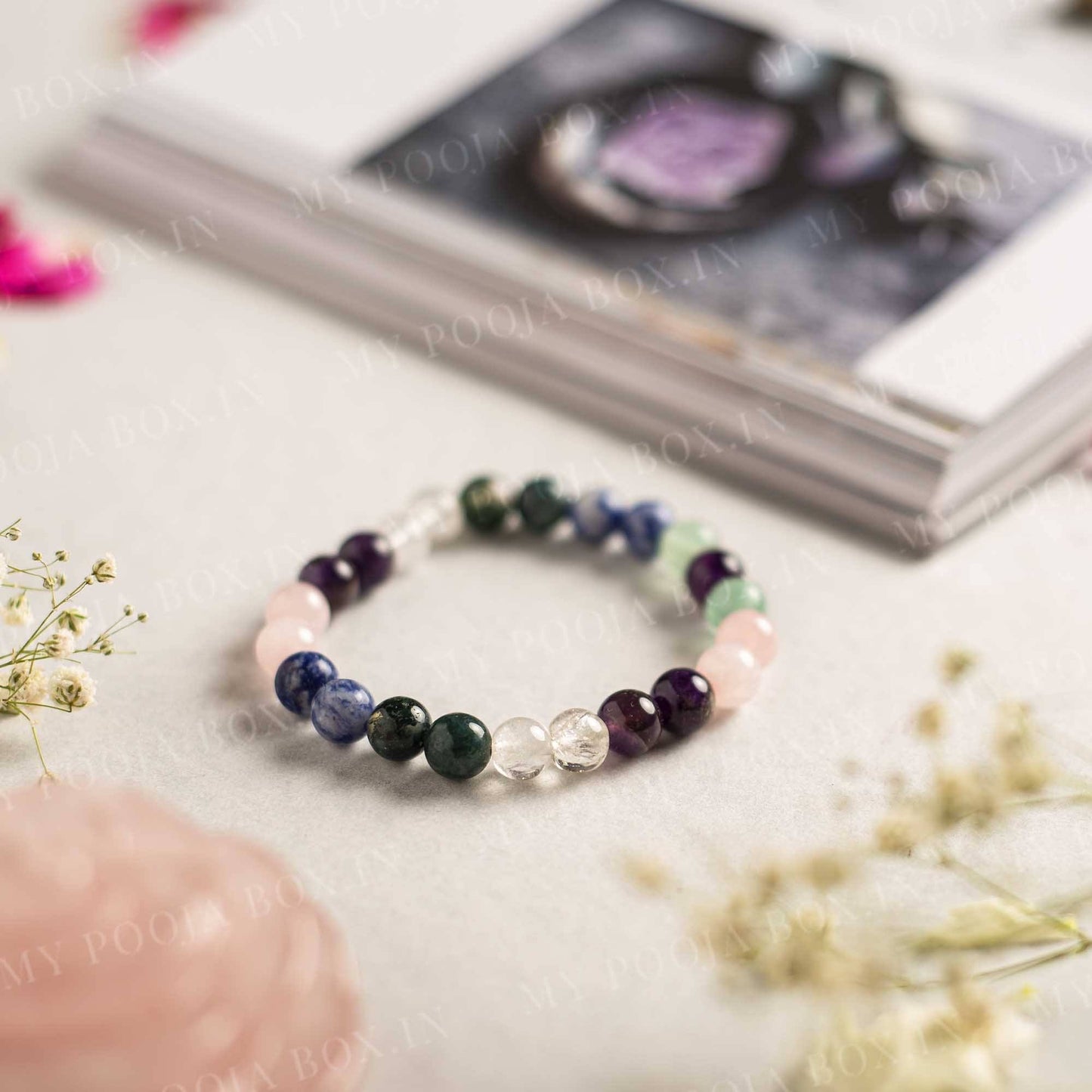 CRYSTAL HEALING BRACELETS (set of 3) plus AMETHYST GEODE Malachite, Ti –  Shop Bouboulina