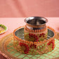Begonia Karwa Chauth Thali Set (Mint & Peach)