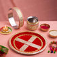 Red Mirrored Karwa Chauth Thali Set