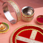 Red Mirrored Karwa Chauth Thali Set