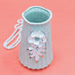 Tourqish Vase Pearl White Flower With Leaf