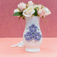 Crystal White Vase With Purple Roses
