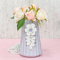 Dual Tone Purple White Flower Vase
