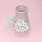Crystal Pink Vase With White Roses