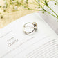 Clear Quartz Silver Adjustable Crystal Ring