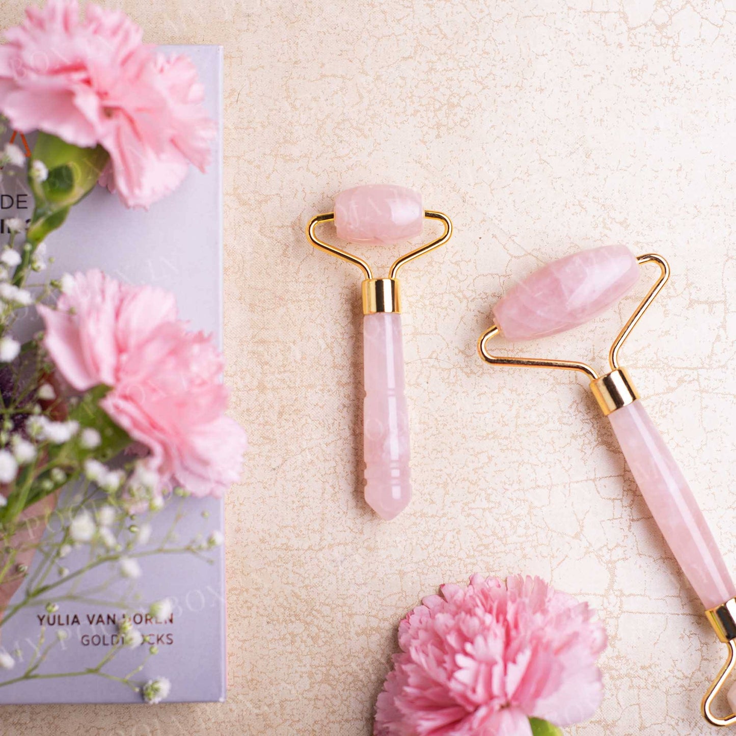 Rose Quartz Mini Facial Massage Beauty Roller