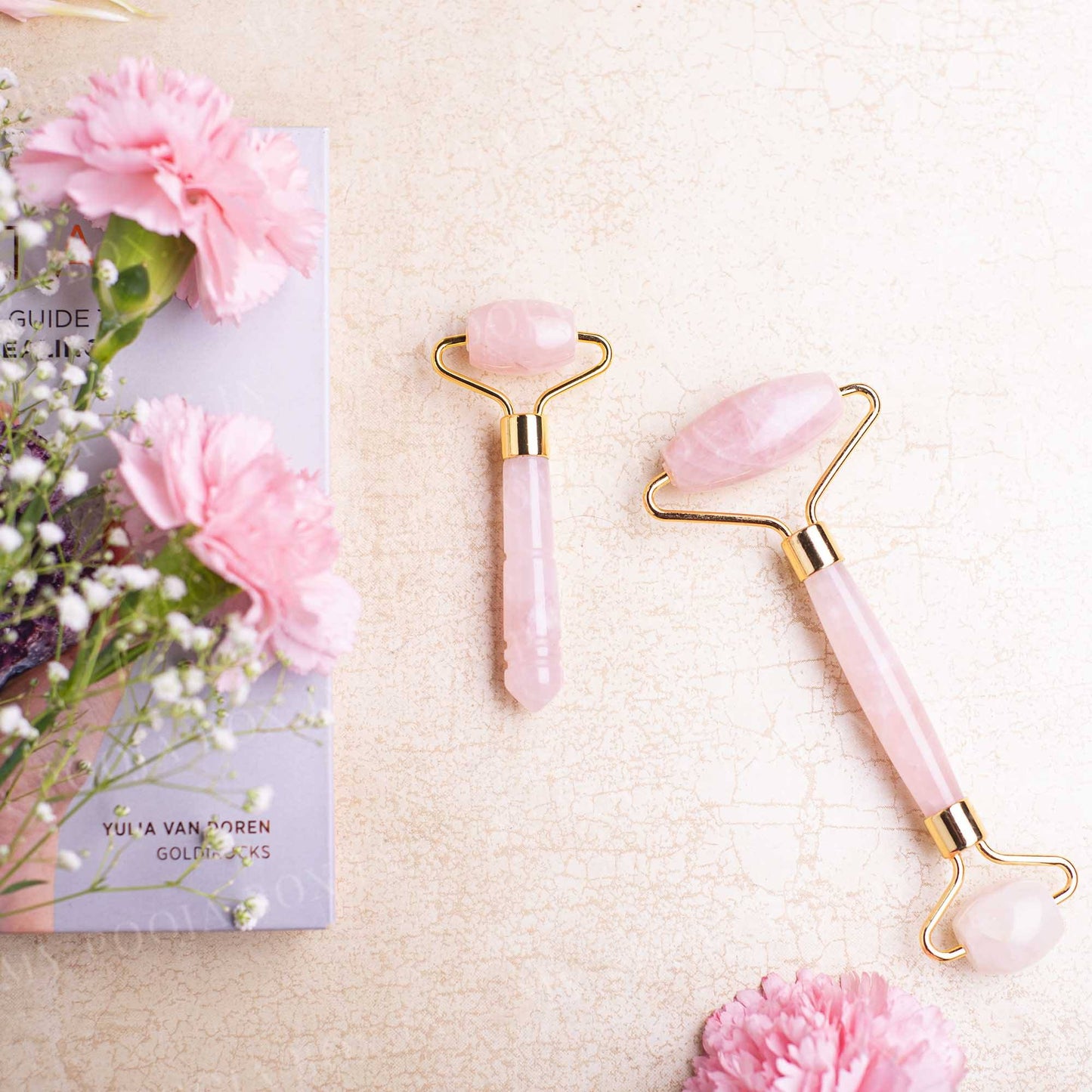 Rose Quartz Mini Facial Massage Beauty Roller