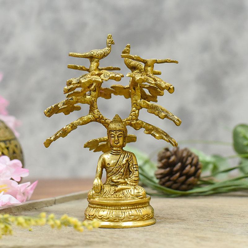 Meditating Buddha Under Bodhi Tree