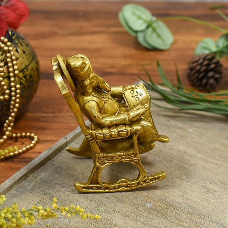 Stylish Brass Rocking Chair Ganesha