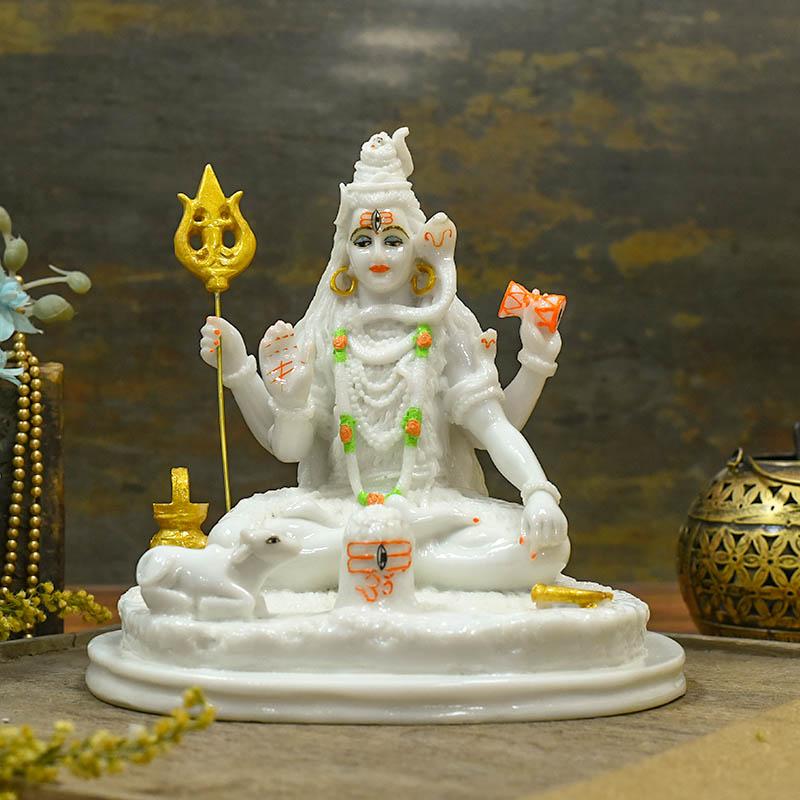 Divine Marble Dust Shiv Idol/Murti