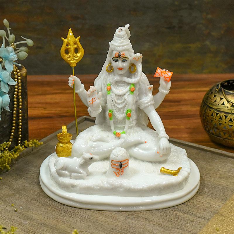 Divine Marble Dust Shiv Idol/Murti