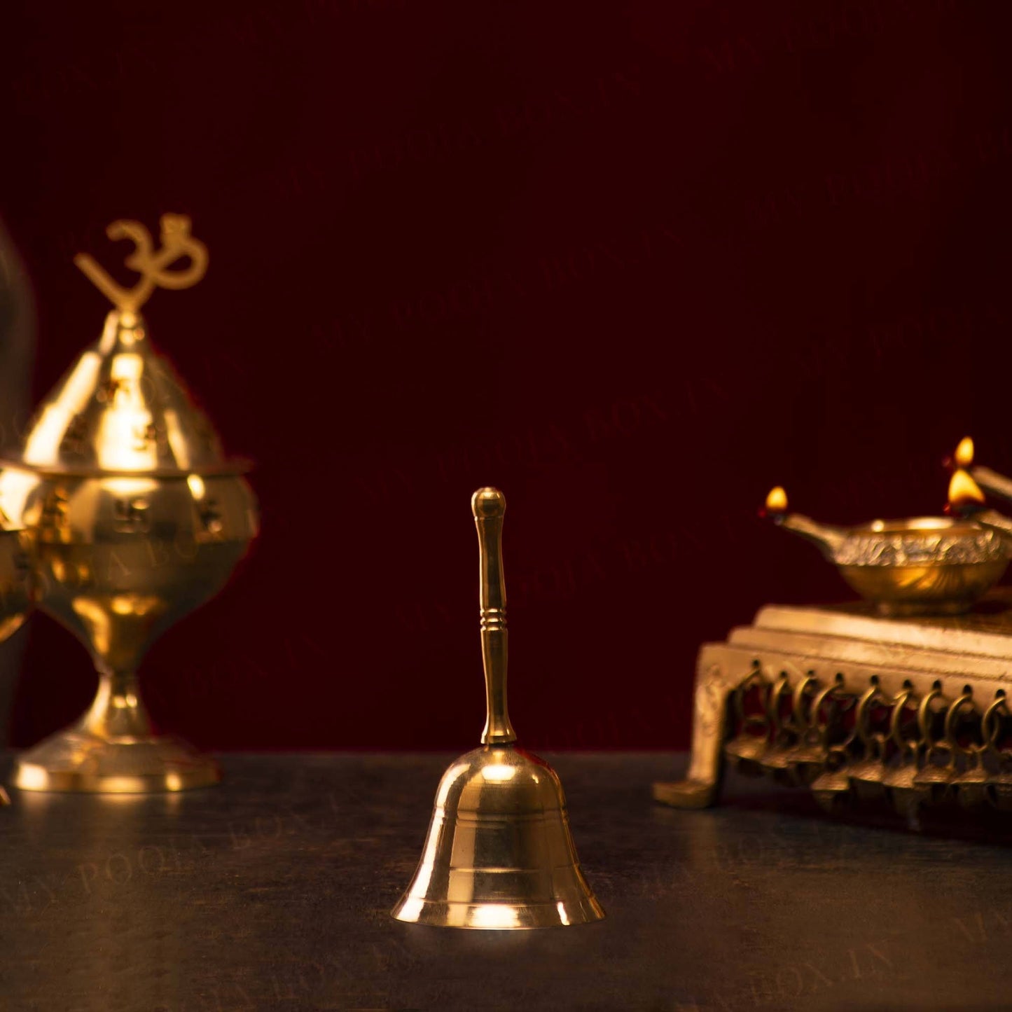 Antique Broad Brass Bell