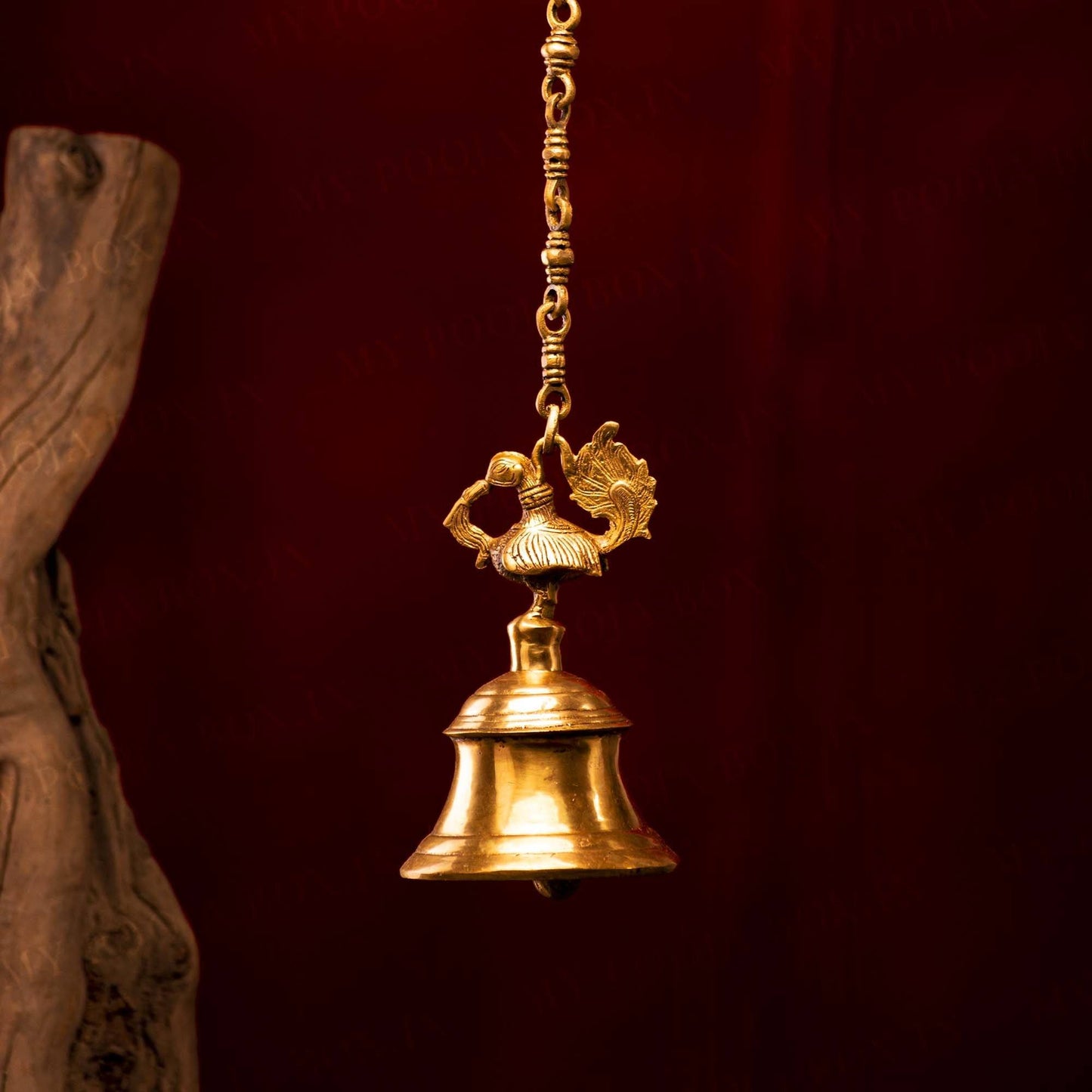 Handcrafted Brass Hanging Peacock Bell