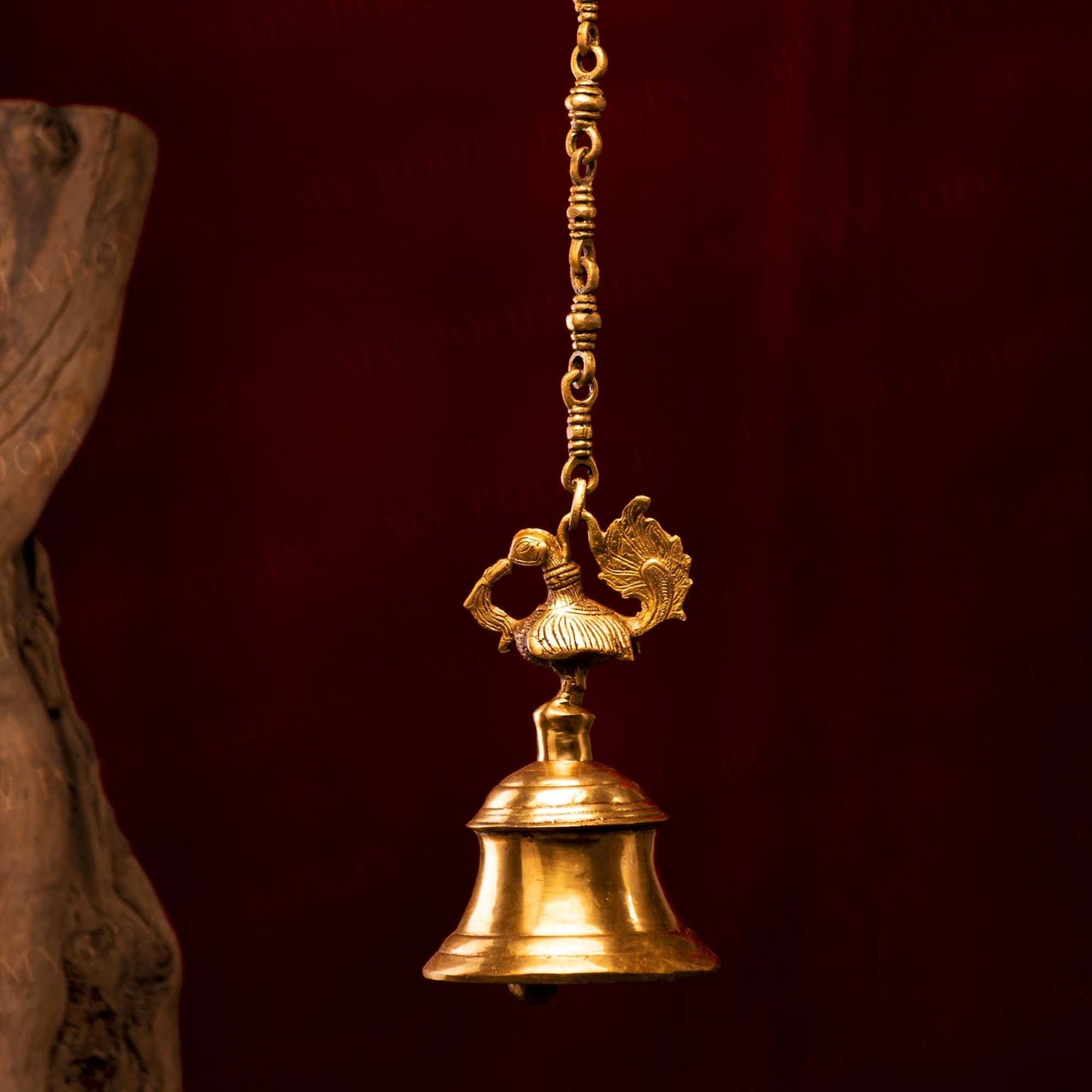 Handcrafted Brass Hanging Peacock Bell