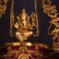 Traditional Brass Jhula Ganesha