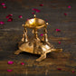 Antique Brass Tortoise Diya with Bells