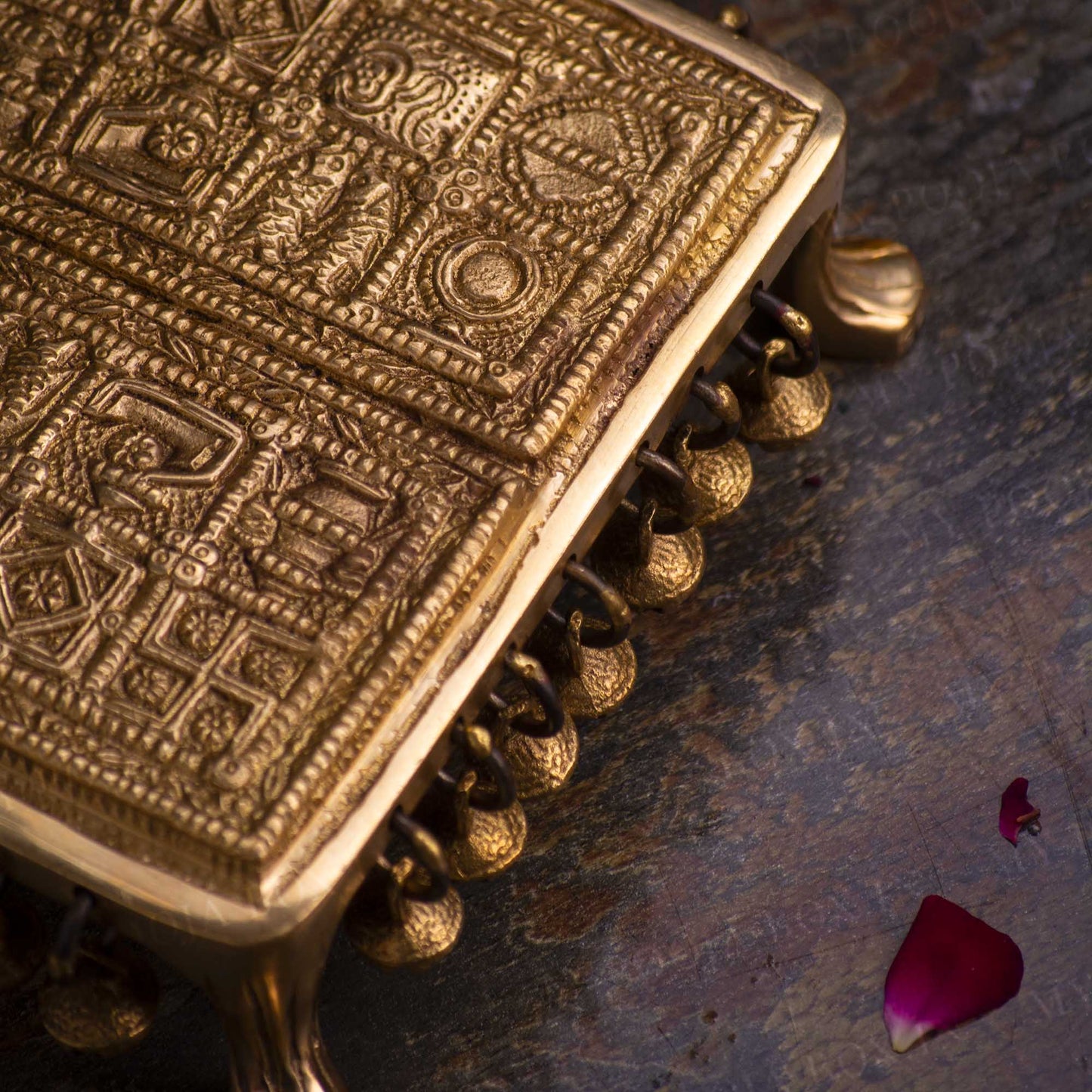 Traditional Pooja Chowki With Bells