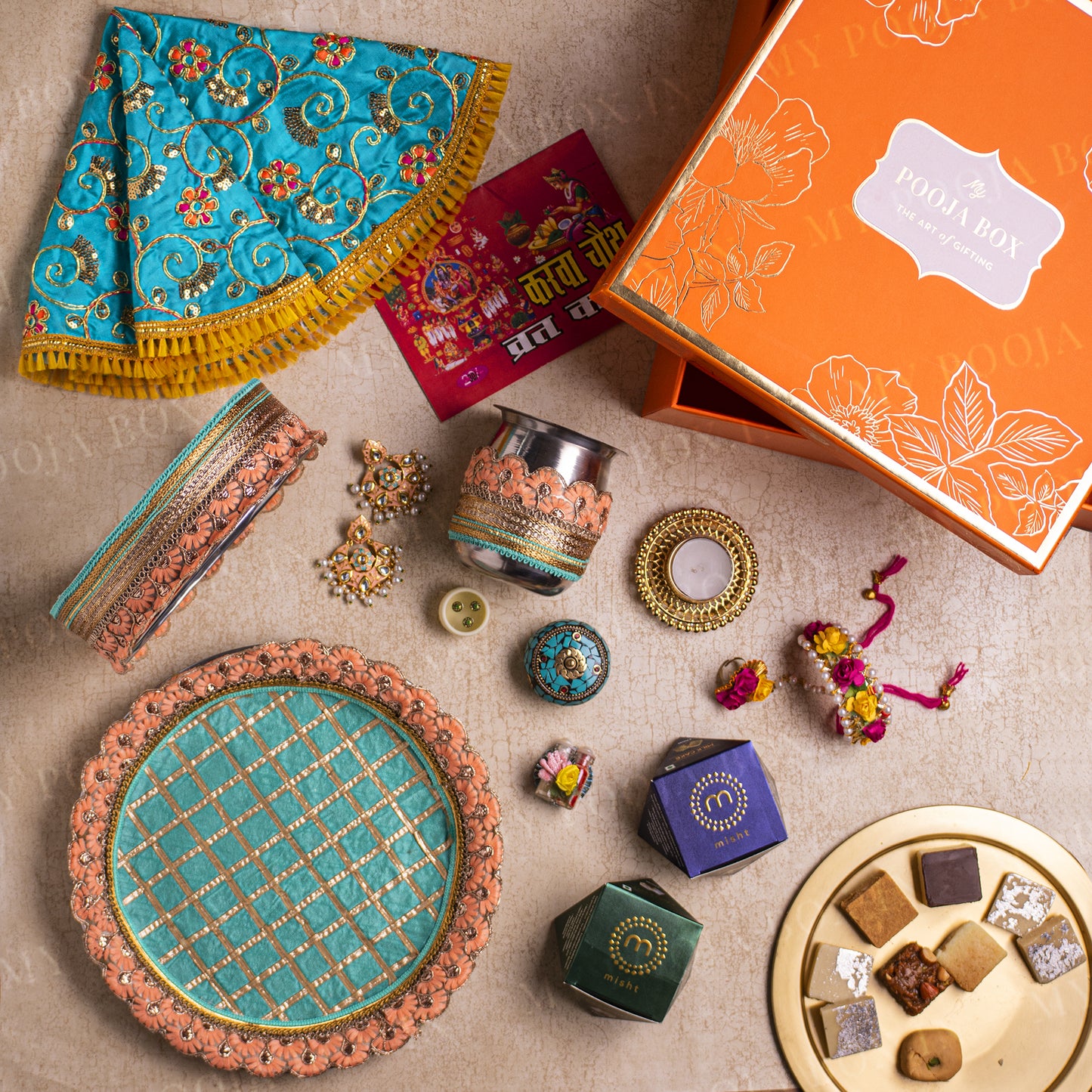 Lush Blue Gift Box for Karwa Chauth